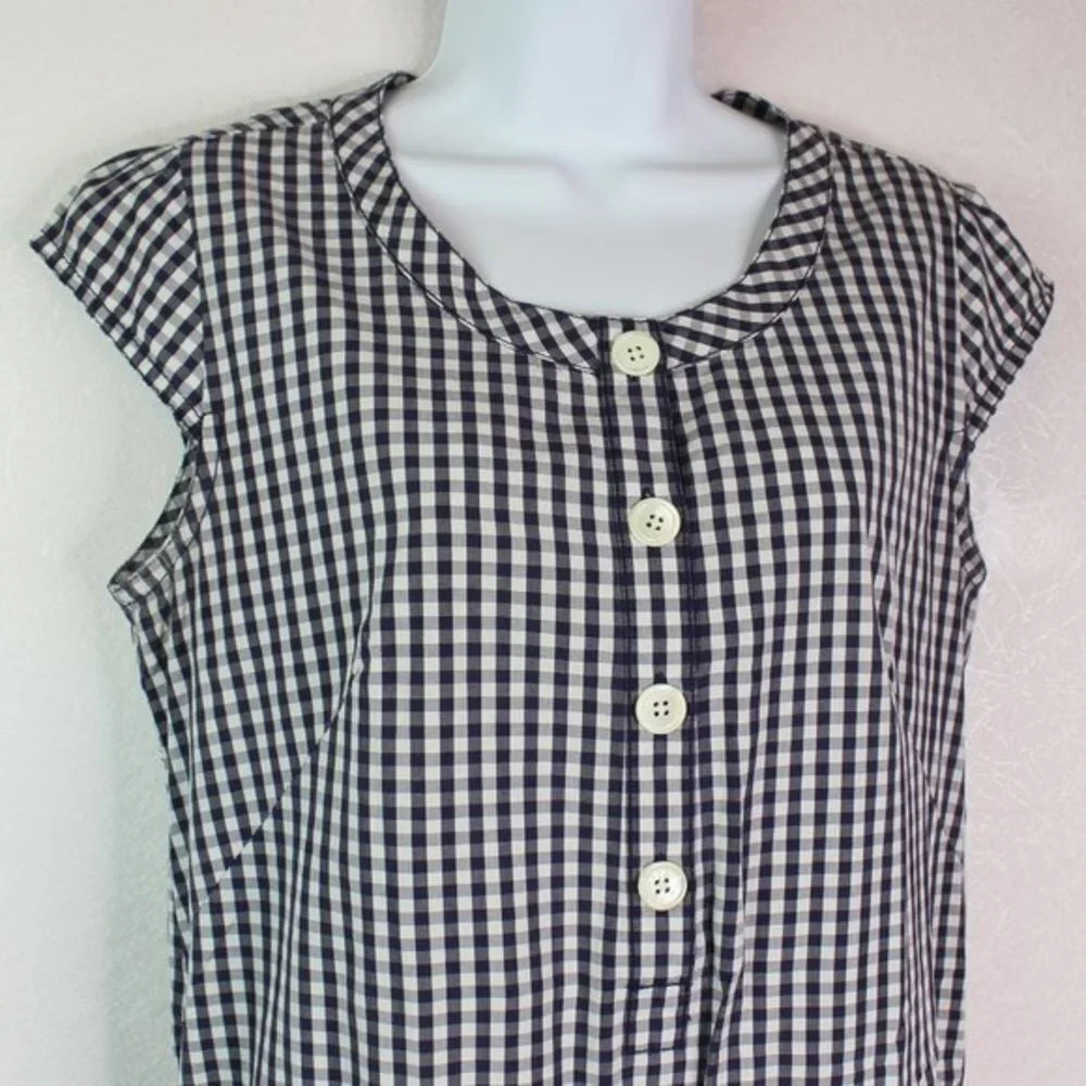 J. Crew Black White Gingham Drawstring Wai… - Picture 10 of 13